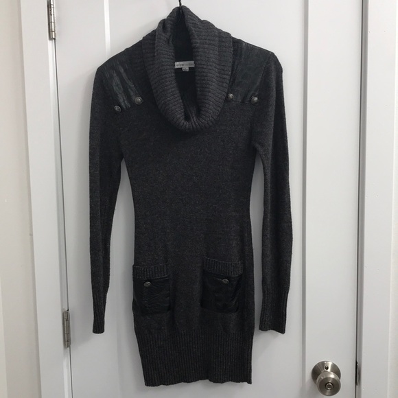 Cowl neck dress with detail buttons & pockets - Picture 1 of 4